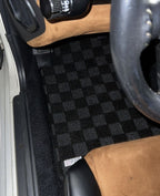 Phase 2 Motortrend (P2M) Checkered Race Carpet Floor Mats Set - Nissan Z32 300zx Convertible (1993-1996)