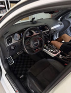Phase 2 Motortrend (P2M) Checkered Carpet Race Floor Mats - Audi A4 / S4 B8 (2008-2015)