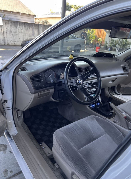 Phase 2 Motortrend (P2M) Checkered Carpet Race Floor Mats - Honda Accord Coupe & Sedan (1994-1997)