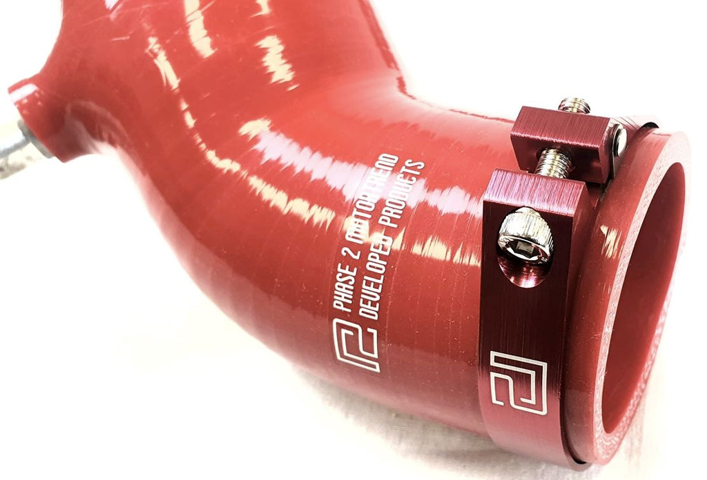 P2M Silicone Accordion Turbo Hose Kit - Red - Nissan Z32 300zx VG30DETT (1990-1996) - P2-Z32ACCHCMB-RD