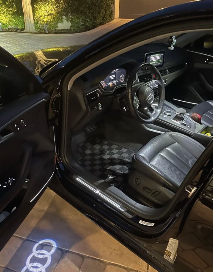 Phase 2 Motortrend (P2M) Checkered Carpet Race Floor Mats - Audi A4 / S4 B9 (2016-2025)