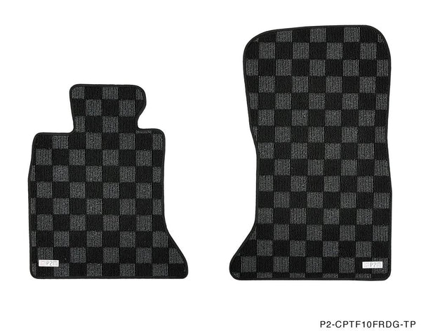 Phase 2 Motortrend (P2M) Checkered Carpet Race Floor Mats - BMW F10 5-Series Sedan (2010-2017)