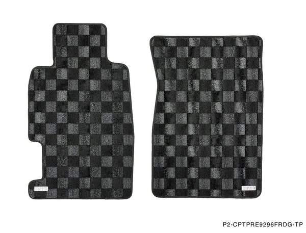 Phase 2 Motortrend (P2M) Checkered Carpet Race Floor Mats - Honda Prelude BA/BB (1992-1996)