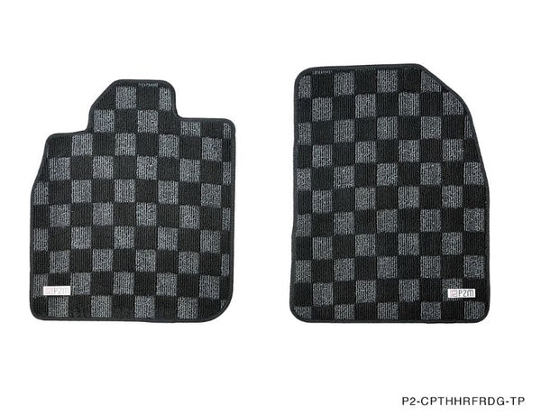 Phase 2 Motortrend (P2M) Checkered Carpet Race Floor Mats - Chevrolet HHR (2006-2011)