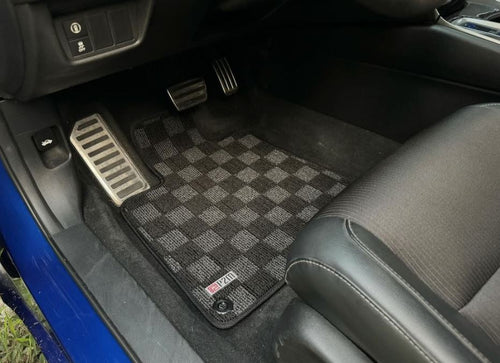 Phase 2 Motortrend (P2M) Checkered Carpet Race Floor Mats - Honda Accord 10th Gen (2018-2022)