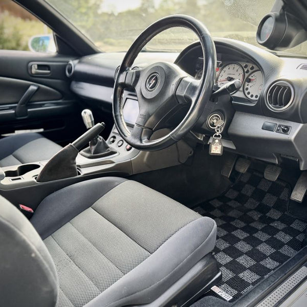Phase 2 Motortrend (P2M) Checkered Carpet Race Floor Mats - Nissan Silvia S15 (1999-2002)