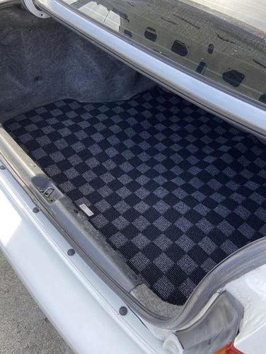 Phase 2 Motortrend (P2M) Checkered Carpet Trunk Mat - Honda Civic Sedan EK3 (1996-2000)