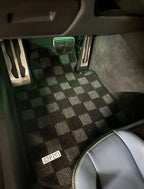 Phase 2 Motortrend (P2M) Checkered Carpet Race Floor Mats - BMW 3-Series Sedan G20 & M3 G80 (2019+)