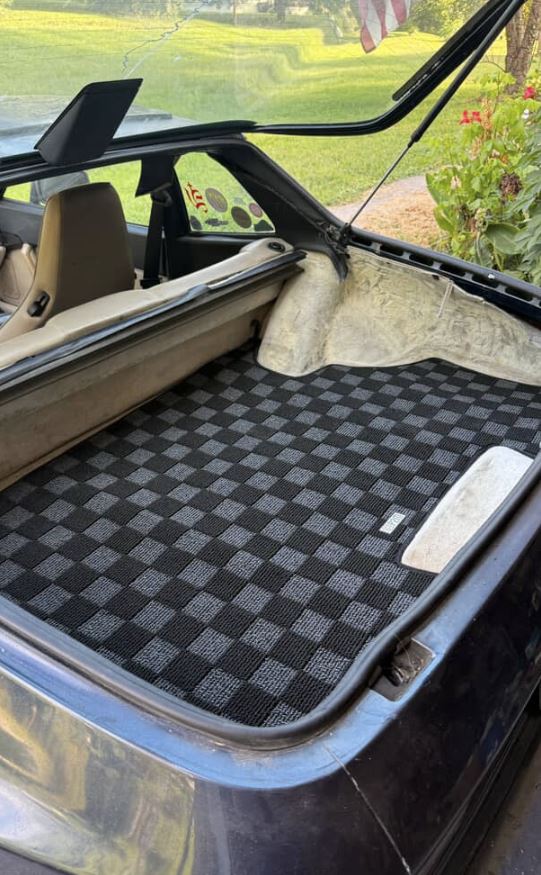 Phase 2 Motortrend (P2M) Checkered Carpet Race Trunk Mat - Porsche 944 Coupe (1982-1991)
