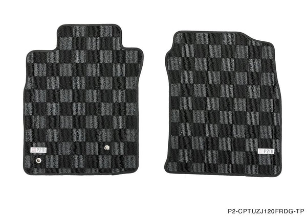 Phase 2 Motortrend (P2M) Checkered Carpet Race Floor Mats - Lexus GX470 UZJ120 (2003-2009)