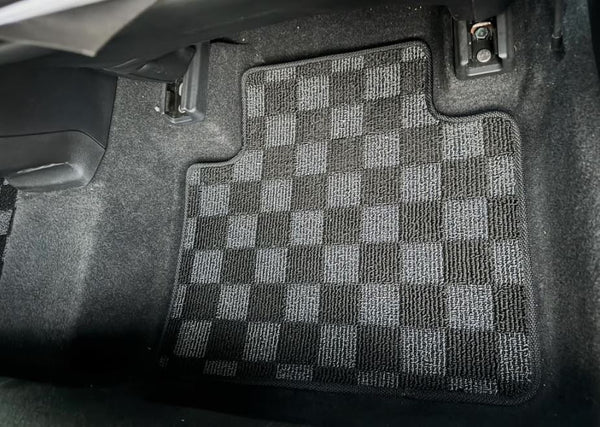 Phase 2 Motortrend (P2M) Checkered Carpet Race Floor Mats - Honda Accord 10th Gen (2018-2022)