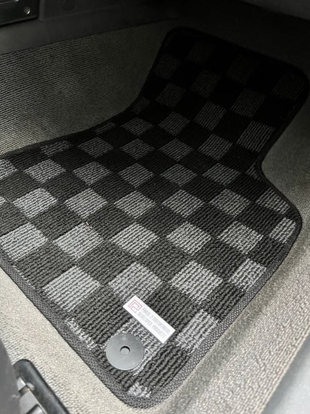 Phase 2 Motortrend (P2M) Checkered Carpet Race Floor Mats - Audi TT MK1 (1998-2006)
