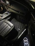 Phase 2 Motortrend (P2M) Checkered Carpet Race Floor Mats - Audi A4 / S4 B9 (2016-2025)