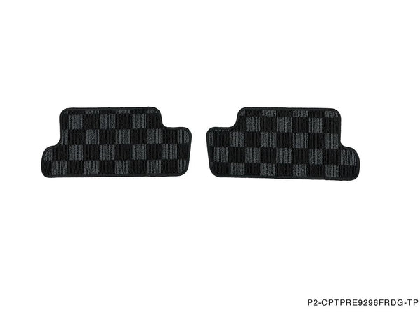 Phase 2 Motortrend (P2M) Checkered Carpet Race Floor Mats - Honda Prelude BA/BB (1992-1996)