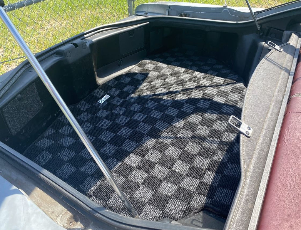Phase 2 Motortrend (P2M) Checkered Carpet Race Trunk Mat - Dodge Stealth (1990-1995)