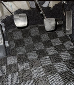 Phase 2 Motortrend (P2M) Checkered Race Carpet Floor Mats Set - Nissan Z32 300zx Convertible (1993-1996)
