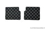 Phase 2 Motortrend (P2M) Front & Rear Checkered Race Carpet Floor Mats - Mazda Protege BJ (2001-2003)