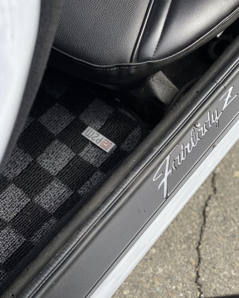 Phase 2 Motortrend (P2M) Checkered Carpet Race Floor Mats - Datsun 240z 260Z 280ZX