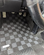 Phase 2 Motortrend (P2M) Checkered Flag Carpet Floor Mats Front - Toyota MR2 Spyder MRS SW30 (2000-2005)