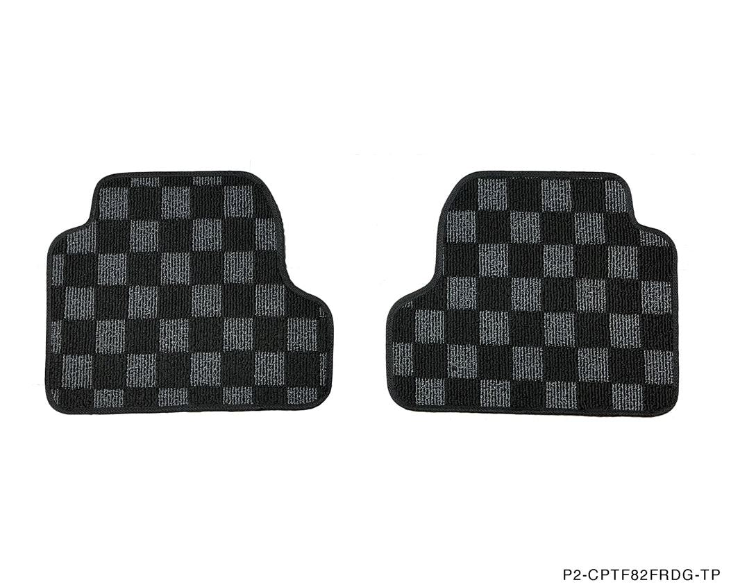 Phase 2 Motortrend (P2M) Checkered Carpet Race Floor Mats - BMW F82 4-Series Coupe (2014-2019)
