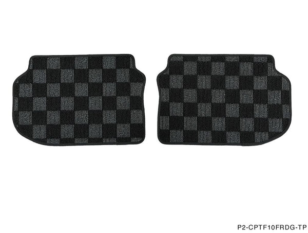 Phase 2 Motortrend (P2M) Checkered Carpet Race Floor Mats - BMW F10 5-Series Sedan (2010-2017)