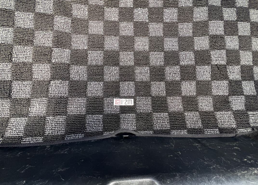 Phase 2 Motortrend (P2M) Checkered Carpet Race Trunk Mat - Honda Civic Coupe EM1 (1996-2000)