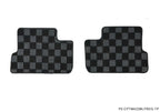 Phase 2 Motortrend (P2M) Front & Rear Checkered Race Carpet Floor Mats - Mazda 3 BL (2010-2013)
