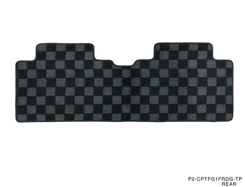 Phase 2 Motortrend (P2M) Front & Rear Checkered Race Carpet Floor Mats - Honda Civic & Si Coupe FG1 (2006-2011)