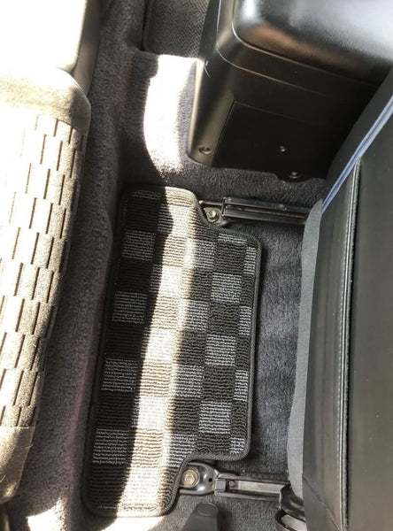 Phase 2 Motortrend (P2M) Checkered Carpet Race Floor Mats - Honda Prelude BB6 (1997-2001)