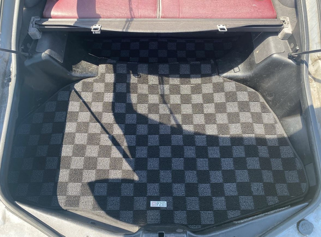 Phase 2 Motortrend (P2M) Checkered Carpet Race Trunk Mat - Dodge Stealth (1990-1995)