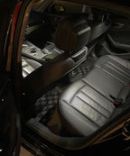 Phase 2 Motortrend (P2M) Checkered Carpet Race Floor Mats - Audi A4 / S4 B9 (2016-2025)