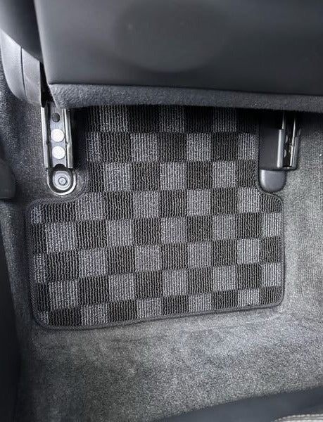 Phase 2 Motortrend (P2M) Checkered Carpet Race Floor Mats - Honda Accord Coupe (2008-2012)