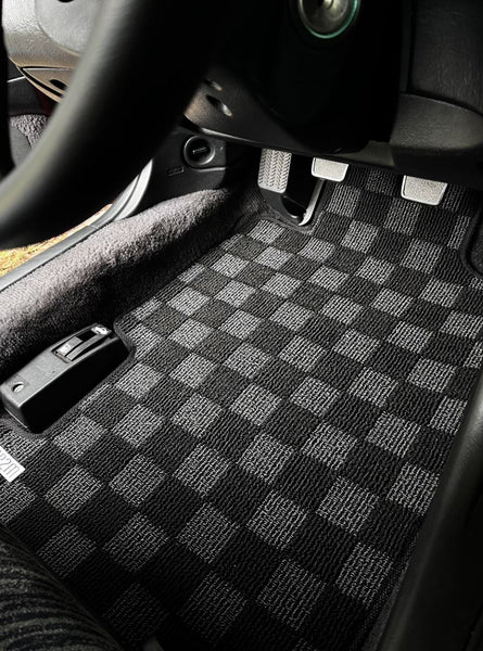 Phase 2 Motortrend (P2M) Checkered Carpet Race Floor Mats - Honda Prelude BA/BB (1992-1996)