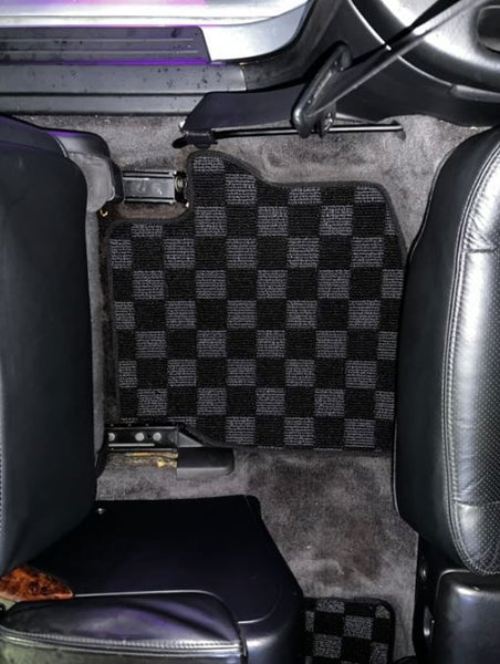 Phase 2 Motortrend (P2M) Checkered Carpet Race Floor Mats - Acura CL Coupe [YA4] (2000-2003)