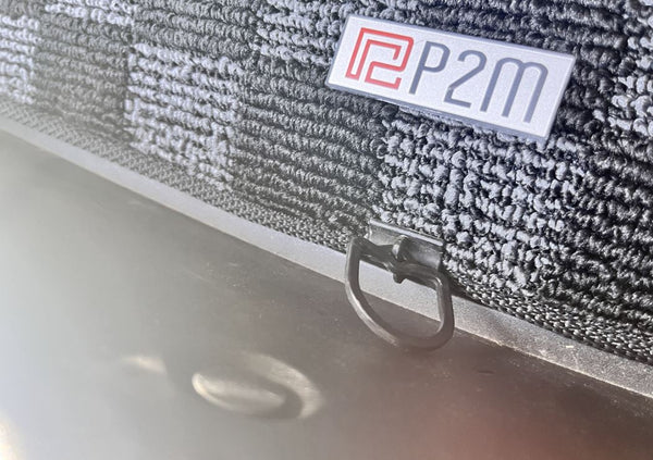 Phase 2 Motortrend (P2M) Checkered Carpet Race Trunk Mat - BMW E46 3-Series (1999-2006)