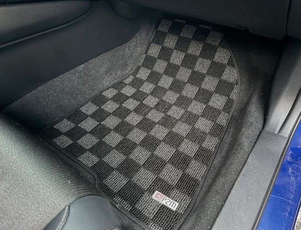 Phase 2 Motortrend (P2M) Checkered Carpet Race Floor Mats - Honda Accord 10th Gen (2018-2022)