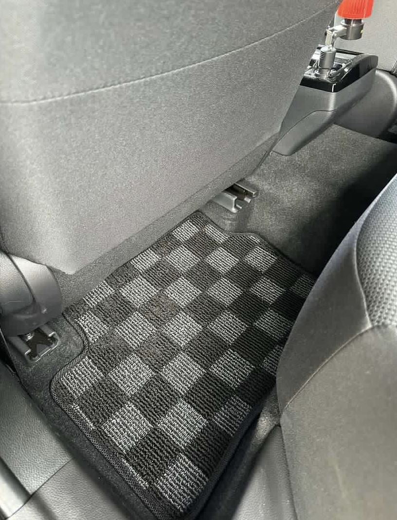 Phase 2 Motortrend (P2M) Checkered Carpet Race Floor Mats - Toyota GR Corolla (2023+)