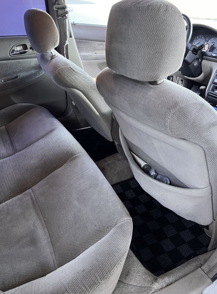 Phase 2 Motortrend (P2M) Checkered Carpet Race Floor Mats - Honda Accord Coupe & Sedan (1994-1997)