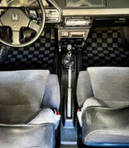 Phase 2 Motortrend (P2M) Checkered Front Floor Mats - Honda Civic / CRX (1984-1987)