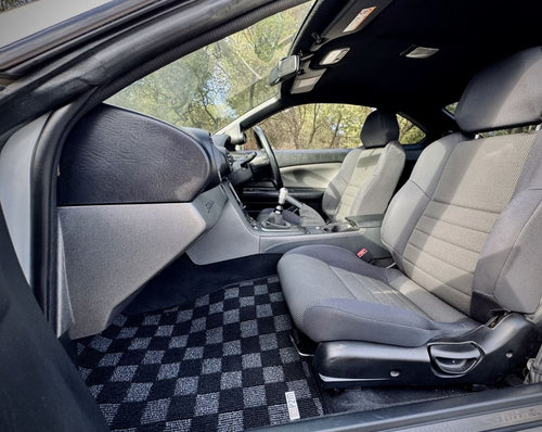 Phase 2 Motortrend (P2M) Checkered Carpet Race Floor Mats - Nissan Silvia S15 (1999-2002)