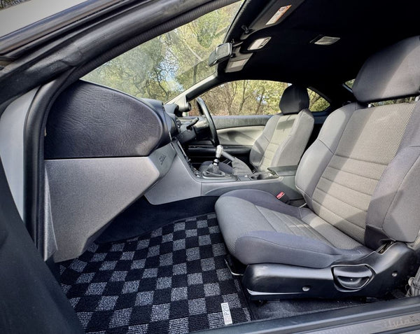 Phase 2 Motortrend (P2M) Checkered Carpet Race Floor Mats - Nissan Silvia S15 (1999-2002)