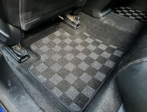 Phase 2 Motortrend (P2M) Checkered Carpet Race Floor Mats - Honda Accord 10th Gen (2018-2022)