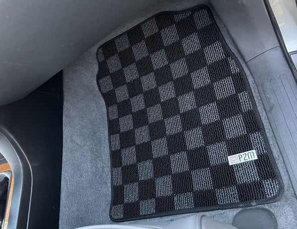 Phase 2 Motortrend (P2M) Checkered Carpet Race Floor Mats - Lexus GX470 UZJ120 (2003-2009)