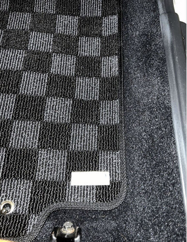Phase 2 Motortrend (P2M) Checkered Race Carpet Floor Mats Set - Nissan Z32 300zx Convertible (1993-1996)