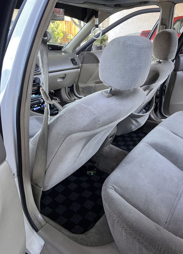 Phase 2 Motortrend (P2M) Checkered Carpet Race Floor Mats - Honda Accord Coupe & Sedan (1994-1997)