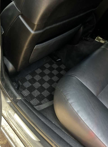 Phase 2 Motortrend (P2M) Checkered Carpet Race Floor Mats - BMW F10 5-Series Sedan (2010-2017)