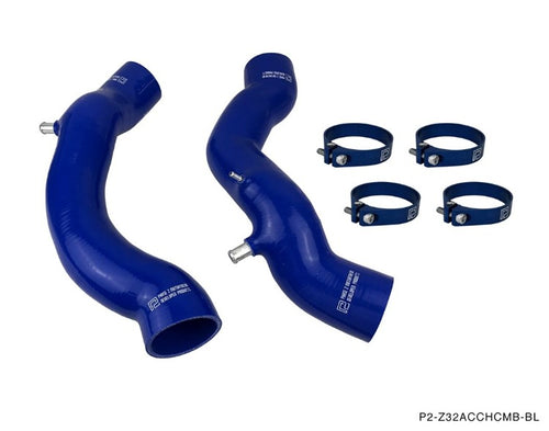 Phase 2 Motortrend (P2M) Silicone Accordion Turbo Hose Kit - Blue - Nissan Z32 300zx VG30DETT (1990-1996)