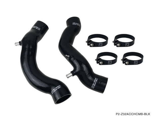 Phase 2 Motortrend (P2M) Silicone Accordion Turbo Hose Kit - Black - Nissan Z32 300zx VG30DETT (1990-1996)