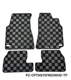 Phase 2 Motortrend (P2M) Checkered Carpet Race Floor Mats - Nissan Silvia S15 (1999-2002)
