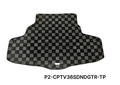 Phase 2 Motortrend (P2M) Checkered Carpet Race Trunk Mat - Infiniti G35 Sedan (2007-2008)